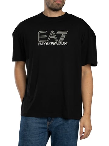 EA7 Camiseta Gráfica Echo, Negro
