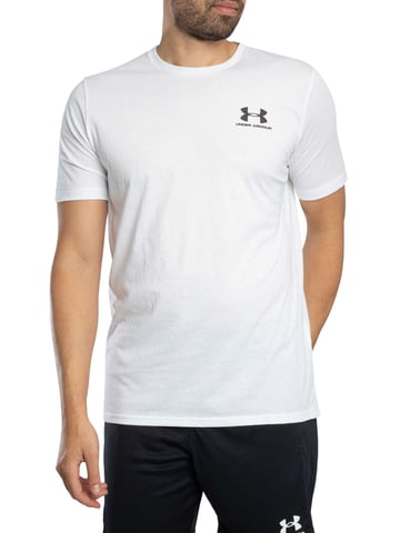 Under Armour Camiseta Holgada Con Logo En El Pecho Izquierdo, Blanco