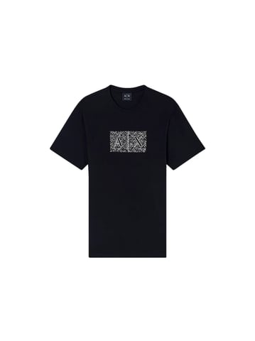 Armani Exchange Camiseta Ajustada Con Gráfico De Contorno, Negro