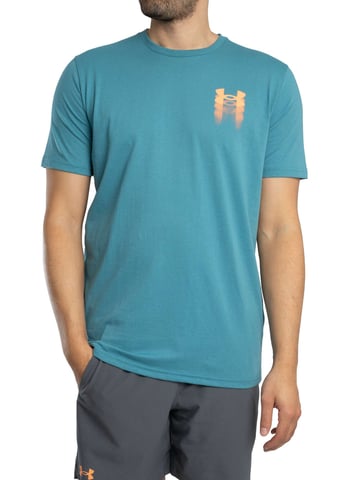Under Armour Camiseta Holgada Con Gráfico En La Espalda Y Logotipo Borroso, Azul