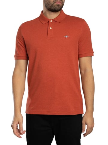 GANT Polo De Piqué Con Escudo Regular, Rojo