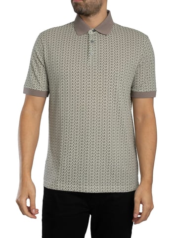 Armani Exchange Polo Con Estampado Integral, Beige