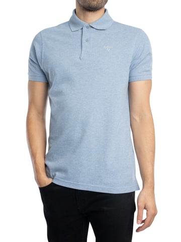 Barbour Polo De Piqué De Tartán, Azul