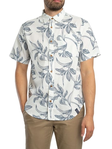 Superdry Camisa De Manga Corta En Telar Vintage, Blanco