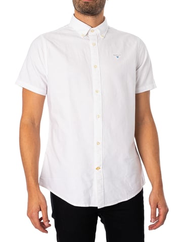 Barbour Camisa De Manga Corta De Sastre Oxtown, Blanco