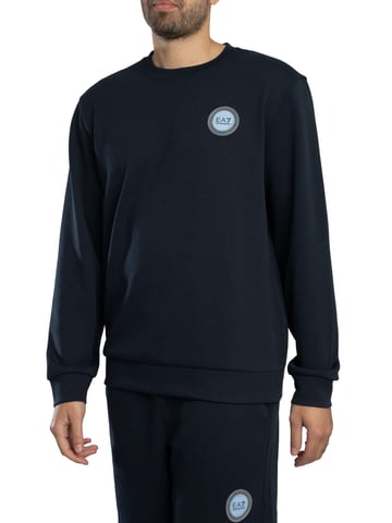 EA7 Sudadera Con Parche Del Logotipo, Azul
