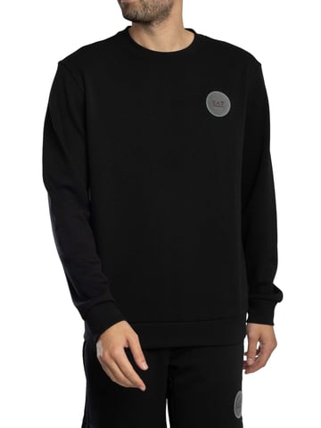 EA7 Sudadera Con Parche Del Logotipo, Negro