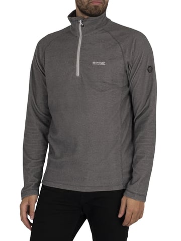 Regatta Montes Sudadera Ligera Con Media Cremallera Y Raya Pequeña, Gris