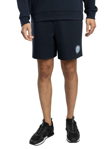 EA7 Pantalones Cortos Deportivos Con Logotipo De Insignia, Azul