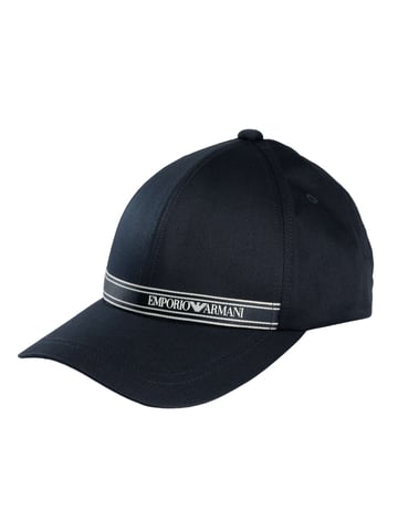 Emporio Armani Gorra Con Franja De Marca, Azul