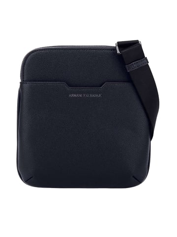 Armani Exchange Bolso Bandolera Cuadrado De Marca, Negro