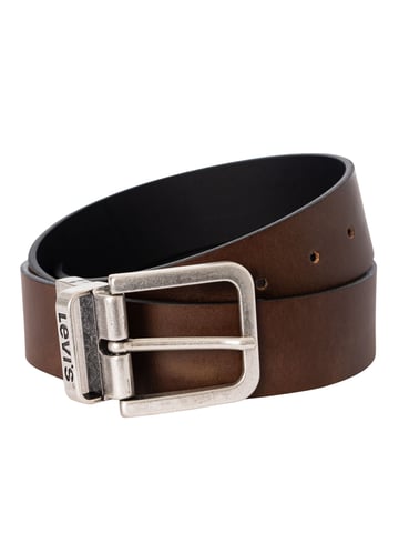 Levi's Cinturón De Piel Con Hebilla De Metal Reversible, Marrón