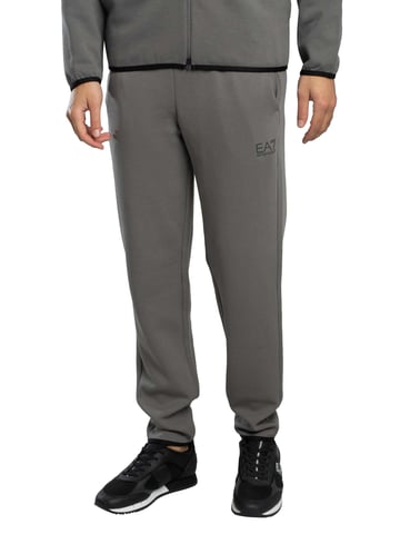 EA7 Joggers Con Cremallera Lateral Y Logotipo, Gris