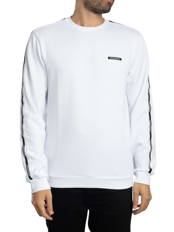 EA7 Sudadera Con Cinta Con Logo, Blanco