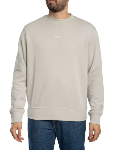 BOSS Sudadera Wesmallcrew, Gris
