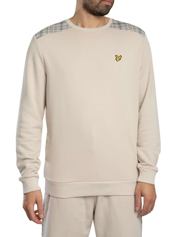 Lyle & Scott Sudadera Con Paneles De Cuadros, Beige