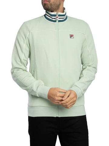 Fila Chaqueta Deportiva Con Cuello Con Ribete De Federico, Verde