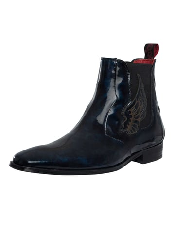 Jeffery West Botas Chelsea De Piel Con Alas, Azul