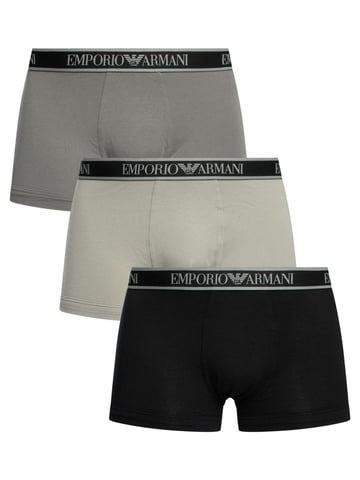 Emporio Armani 3 Pack Trunks, Multicolor