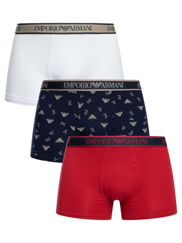 Emporio Armani 3 Pack Trunks, Multicolor