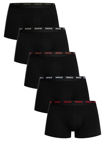 HUGO 5 Pack Trunks, Negro