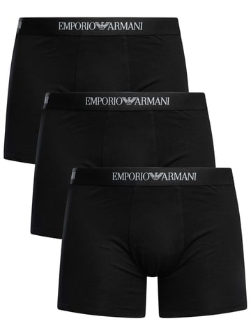 Emporio Armani Pack De 3 Calzoncillos Boxer, Negro