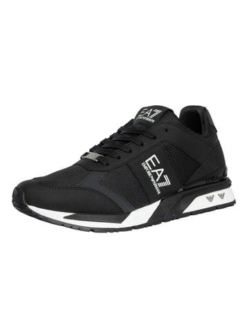 EA7 Zapatillas Con Logo De Malla, Negro