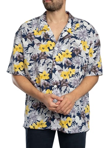 HUGO Camisa Relajada De Playa, Multicolor