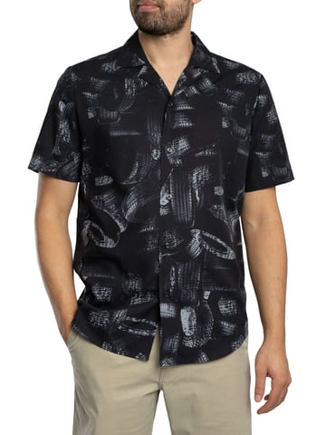 HUGO Camisa De Manga Corta Ellino, Negro