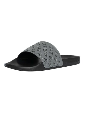 EA7 Chanclas Con Patrón De Logotipo, Negro