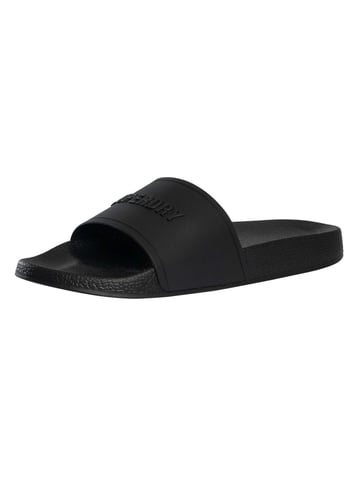 Superdry Sliders De Grupo Gráfico Premium, Negro