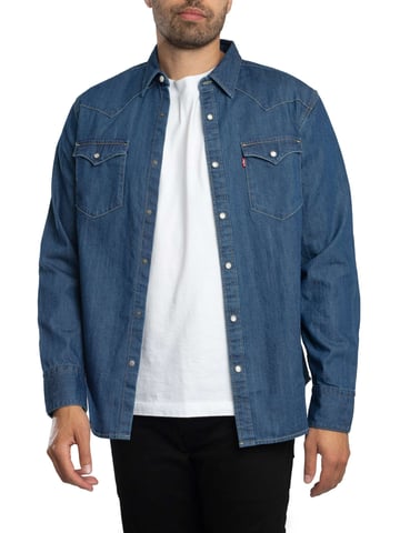 Levi's Camisa Occidental De Barstow, Azul