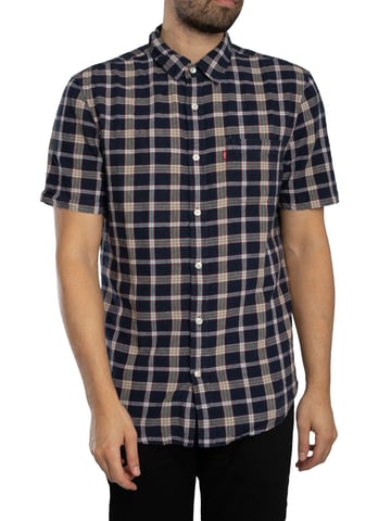 Levi's Camisa De Manga Corta Sunset, Azul