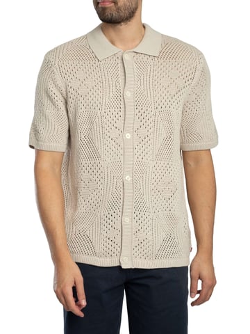 Levi's Camisa De Manga Corta De Punto Camp, Negro