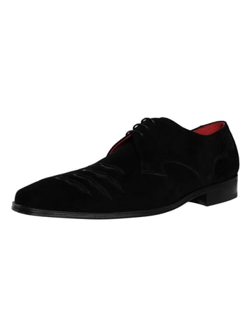 Jeffery West Zapatos Brogue De Gamuza Rasgada, Negro