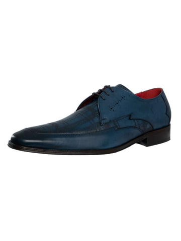 Jeffery West Zapatos Brogue De Cuero, Azul