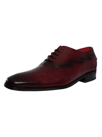 Jeffery West Zapatos Oxford De Cuero, Rojo