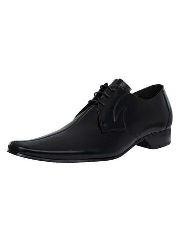 Jeffery West Zapatos Derby De Cuero Pulido, Negro