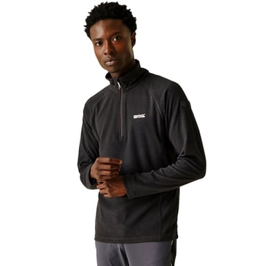 Regatta Montes Sudadera Ligera Con Media Cremallera Y Raya Pequeña, Negro