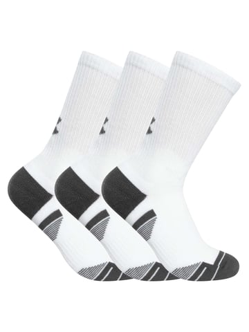Under Armour Paquete De 3 Calcetines Deportivos Técnicos De Alto Rendimiento, Blanco