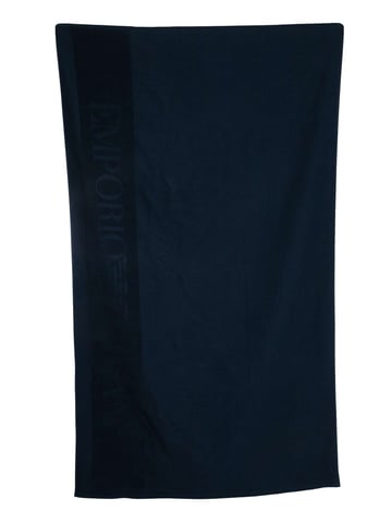 Emporio Armani Toalla De Playa Con Tejido Gofre, Azul