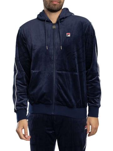 Fila Sudadera Con Capucha Y Cremallera De Terciopelo Italo, Azul