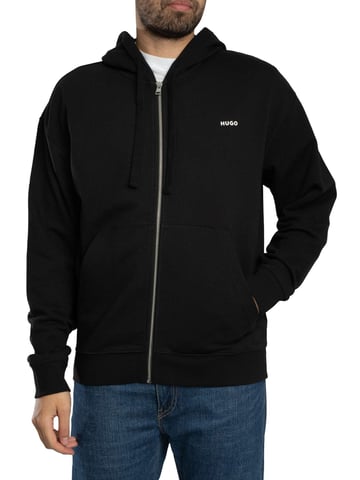 HUGO Sudadera Con Capucha Y Cremallera Dapozip, Negro