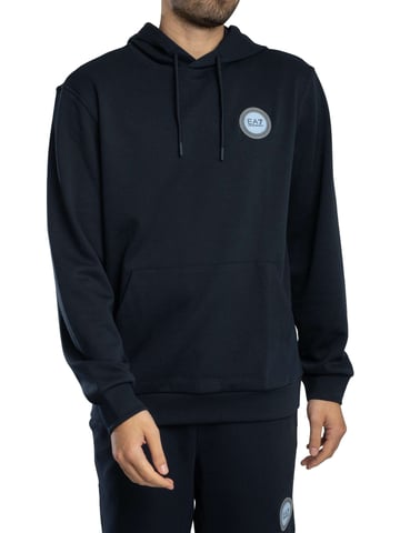 EA7 Sudadera Con Capucha Y Parche Del Logotipo, Azul