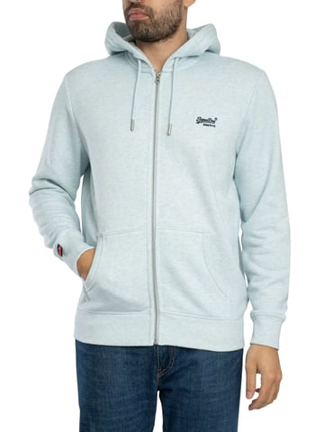 Superdry Sudadera Con Capucha Y Logo Esencial, Gris