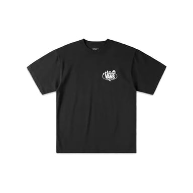 Vans Camiseta Con Estampado En La Espalda, Negro