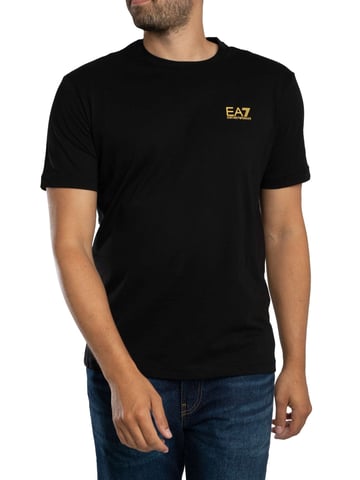 EA7 Atrás Camiseta Del Logotipo, Negro