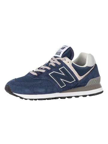 New Balance 574 Entrenadores De Gamuza, Azul