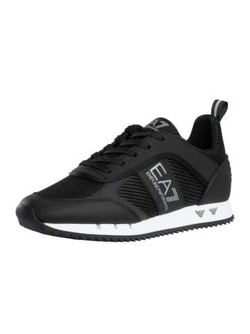 EA7 Zapatillas Con Logo De Malla, Negro