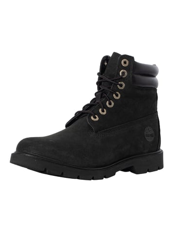 Timberland Botas Básicas De Cuero De 6 Pulgadas, Negro